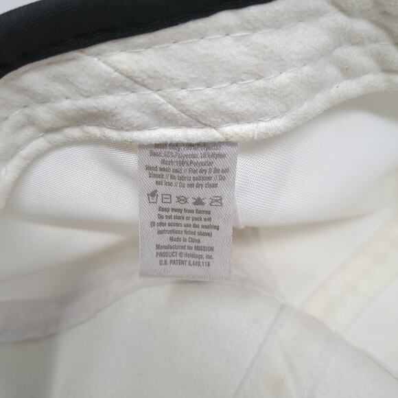 Mission Strapback Hat Solid White One Size Embroidered 6 Panel Outdoor - Picture 9 of 9